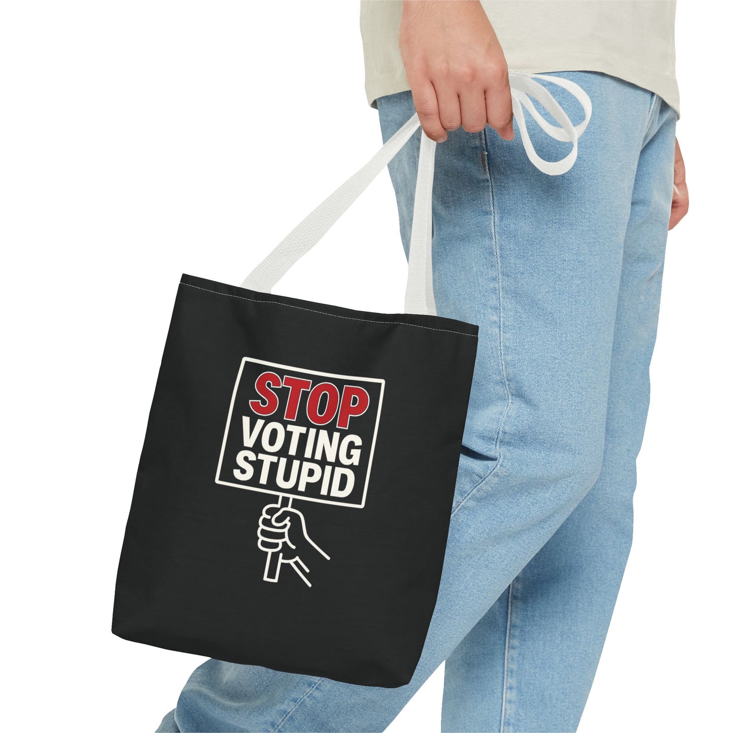 Stop Voting Stupid – Activist Tote Bag - Black