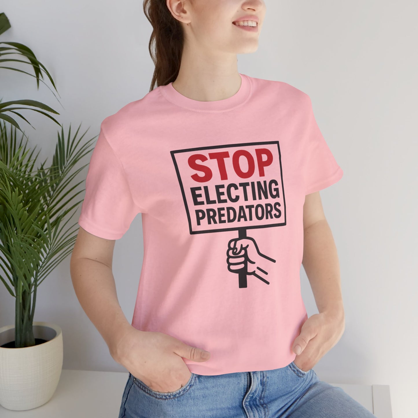 Stop Electing Predators – Unisex Protest Tee (Size XS-4XL)