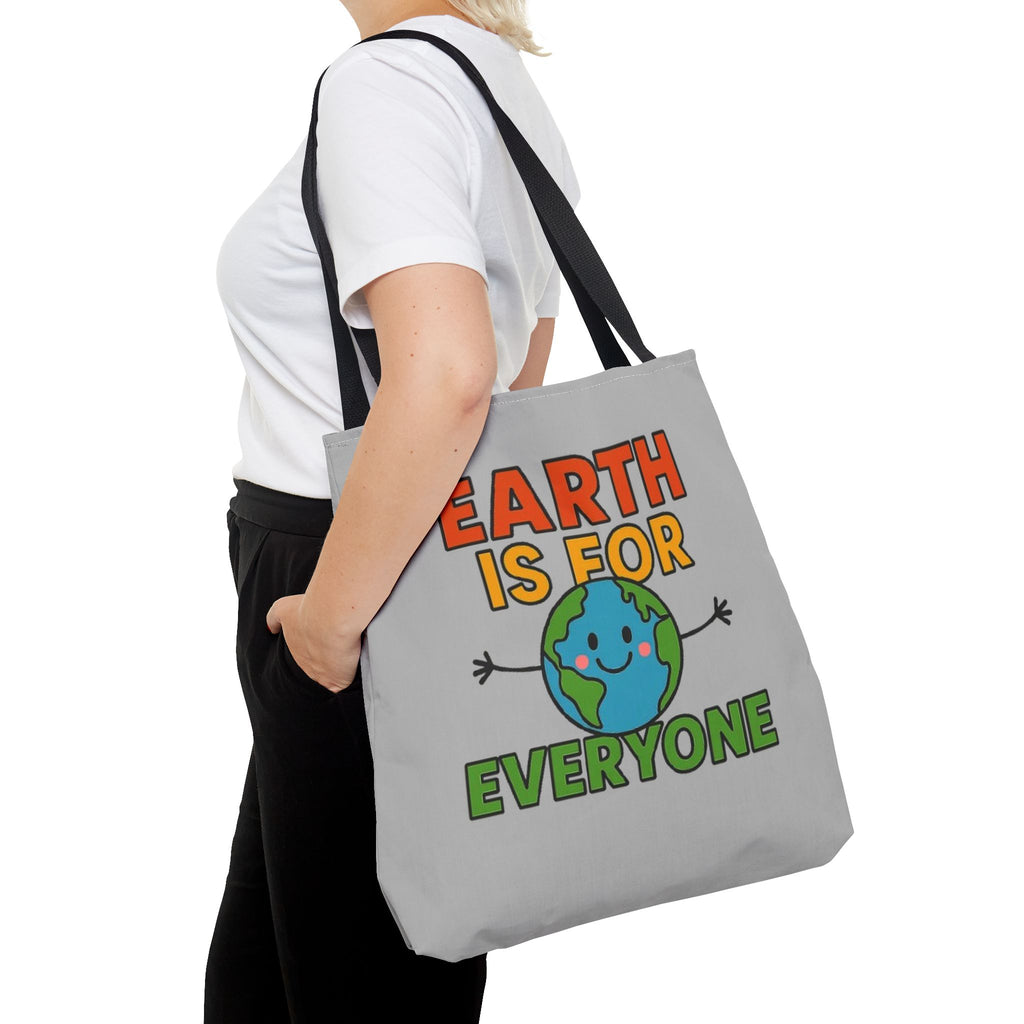 Earth Is For Everyone - Activist Tote Bag (Grey) | Civic Goods