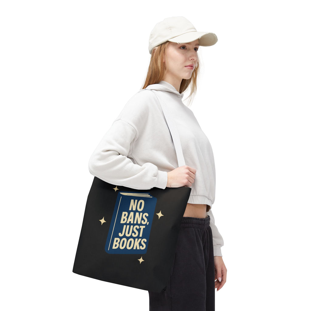 No Bans, Just Books - Activist Tote Bag (Black) | Civic Goods