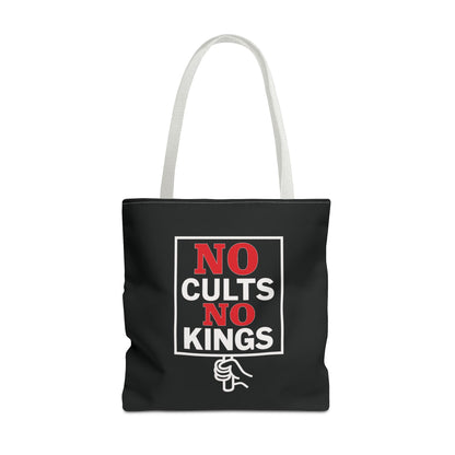 No Cults, No Kings – Activist Tote Bag - Black