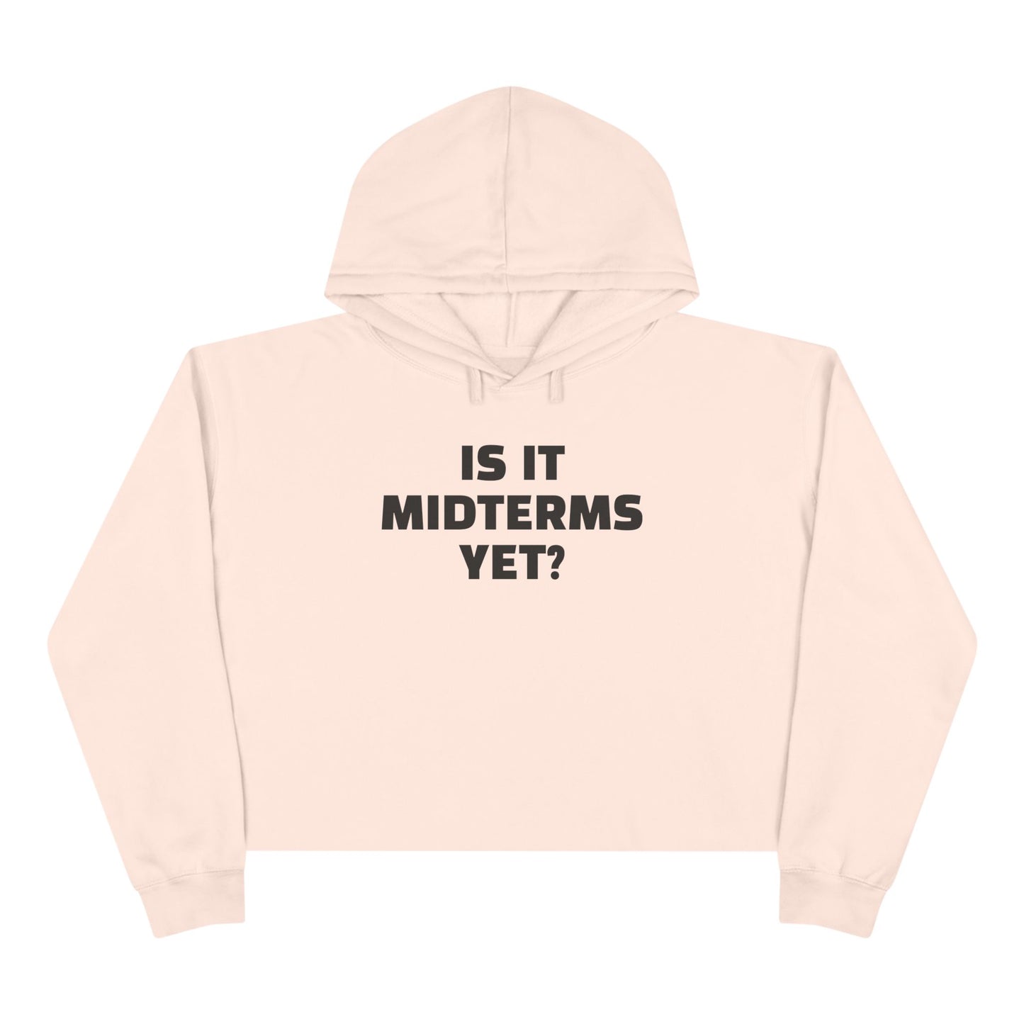 Is It Midterms Yet? –  Unisex Cropped Protest Hoodie (Size XS-L)