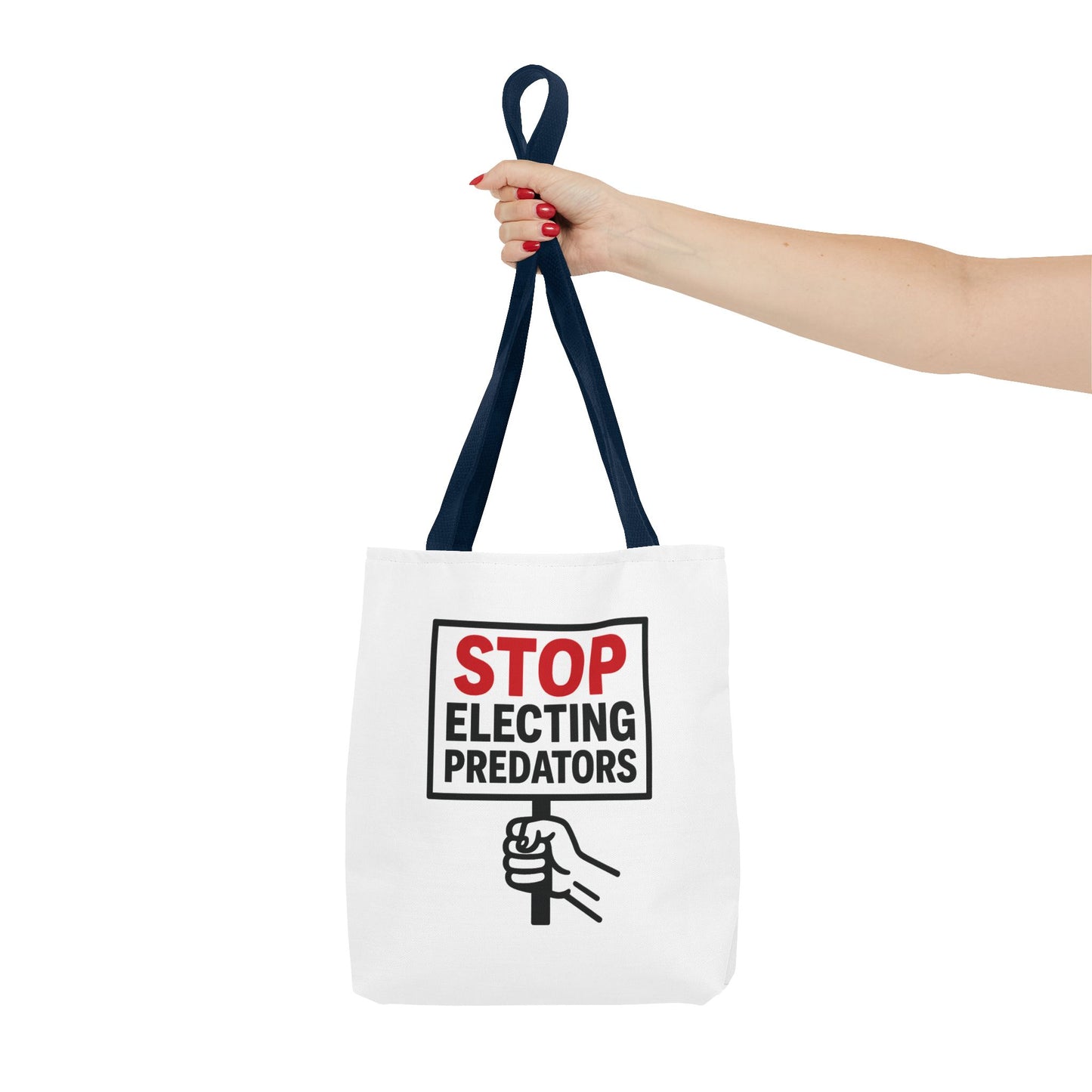 Stop Electing Predators – Activist Tote Bag - White