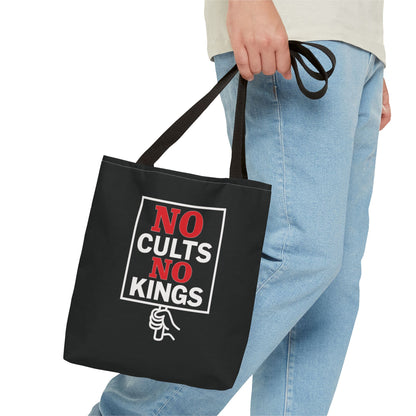 No Cults, No Kings – Activist Tote Bag - Black