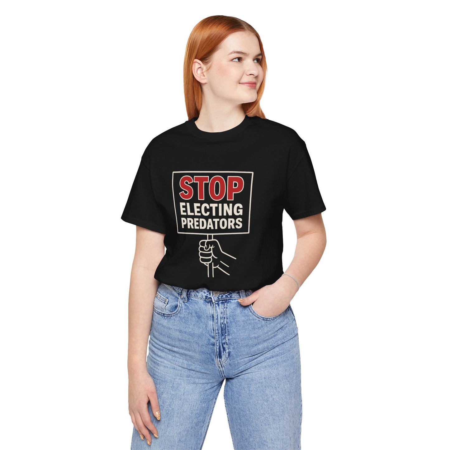 Stop Electing Predators – Unisex Protest Tee (Size XS-4XL)
