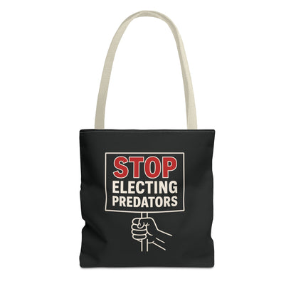 Stop Electing Predators – Activist Tote Bag - Black