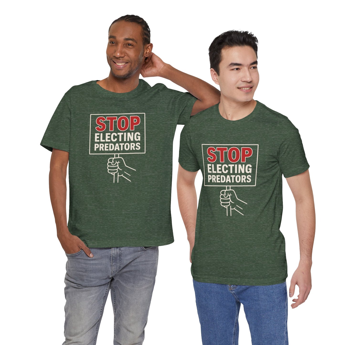 Stop Electing Predators – Unisex Protest Tee (Size XS-4XL)