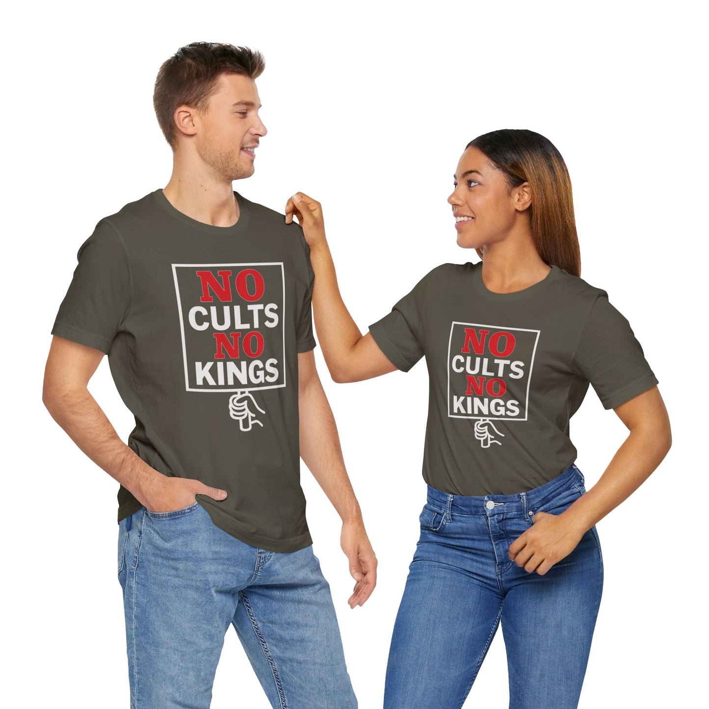 No Cults, No Kings – Unisex Protest Tee (Size XS-4XL)
