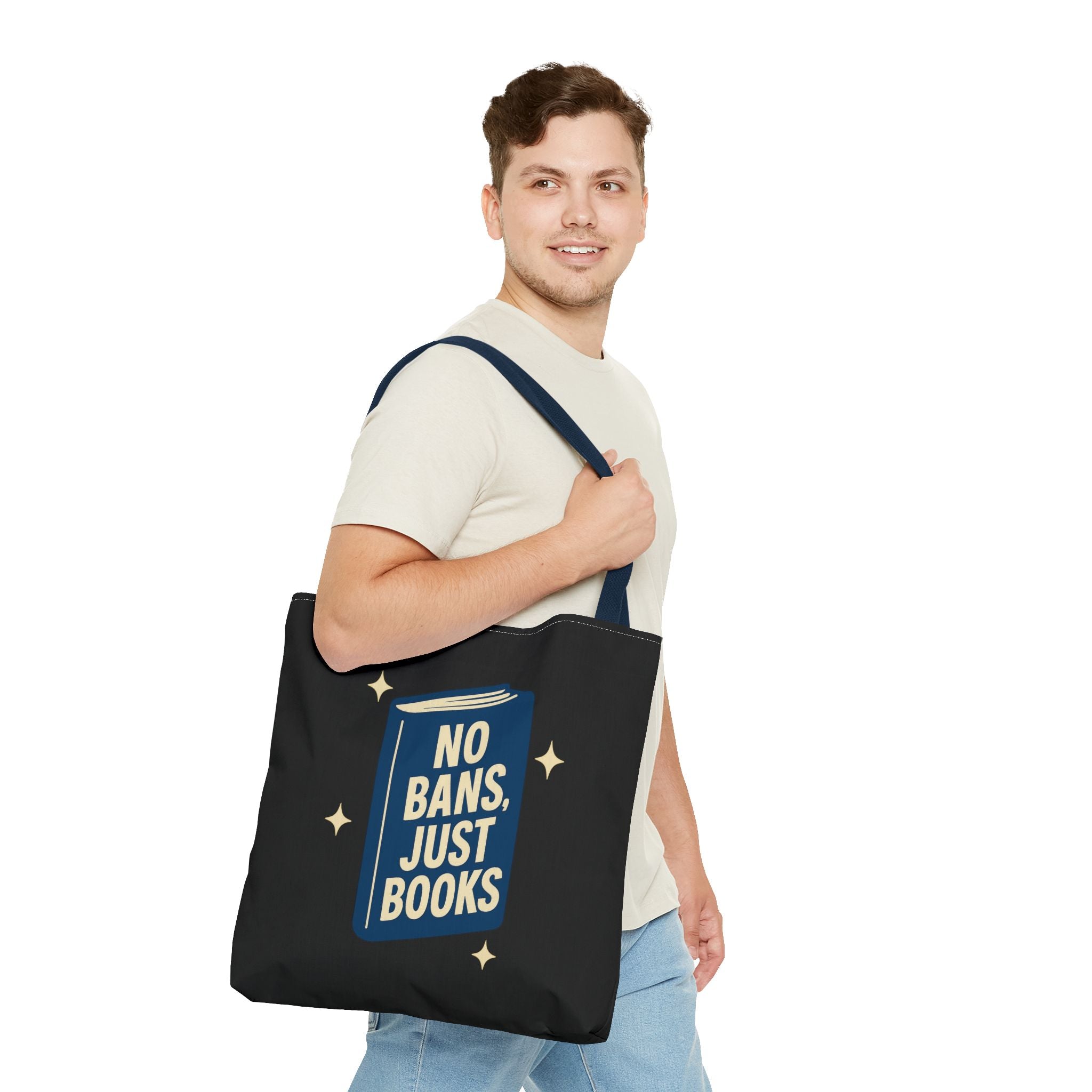 No Bans, Just Books - Activist Tote Bag (Black) | Civic Goods