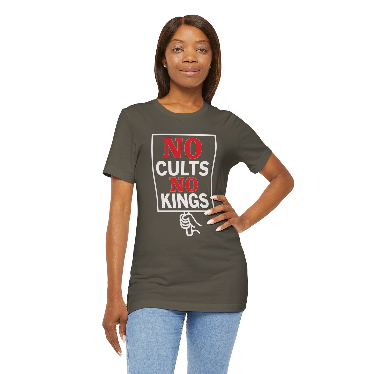 No Cults, No Kings – Unisex Protest Tee (Size XS-4XL)