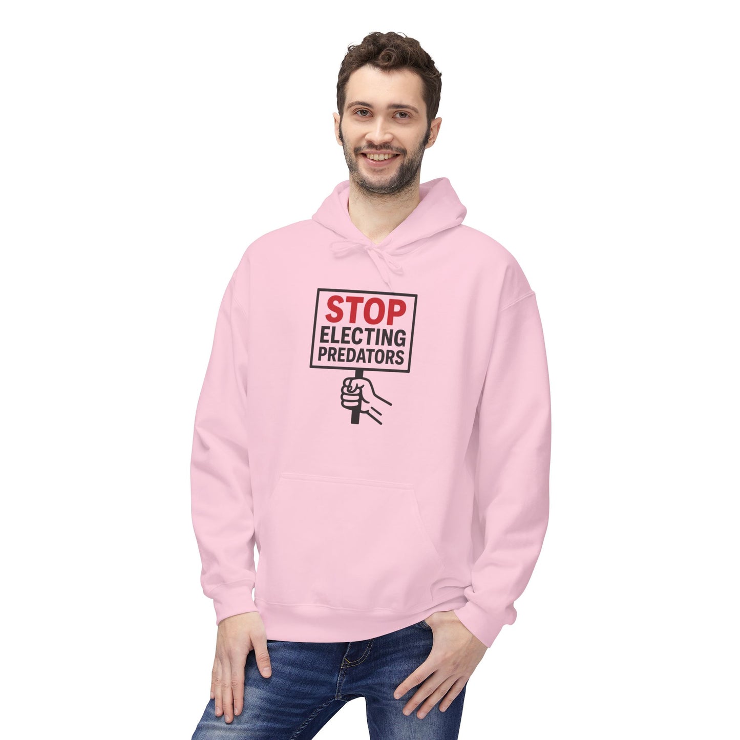 Stop Electing Predators – Unisex Protest Hoodie (Size S-5XL)