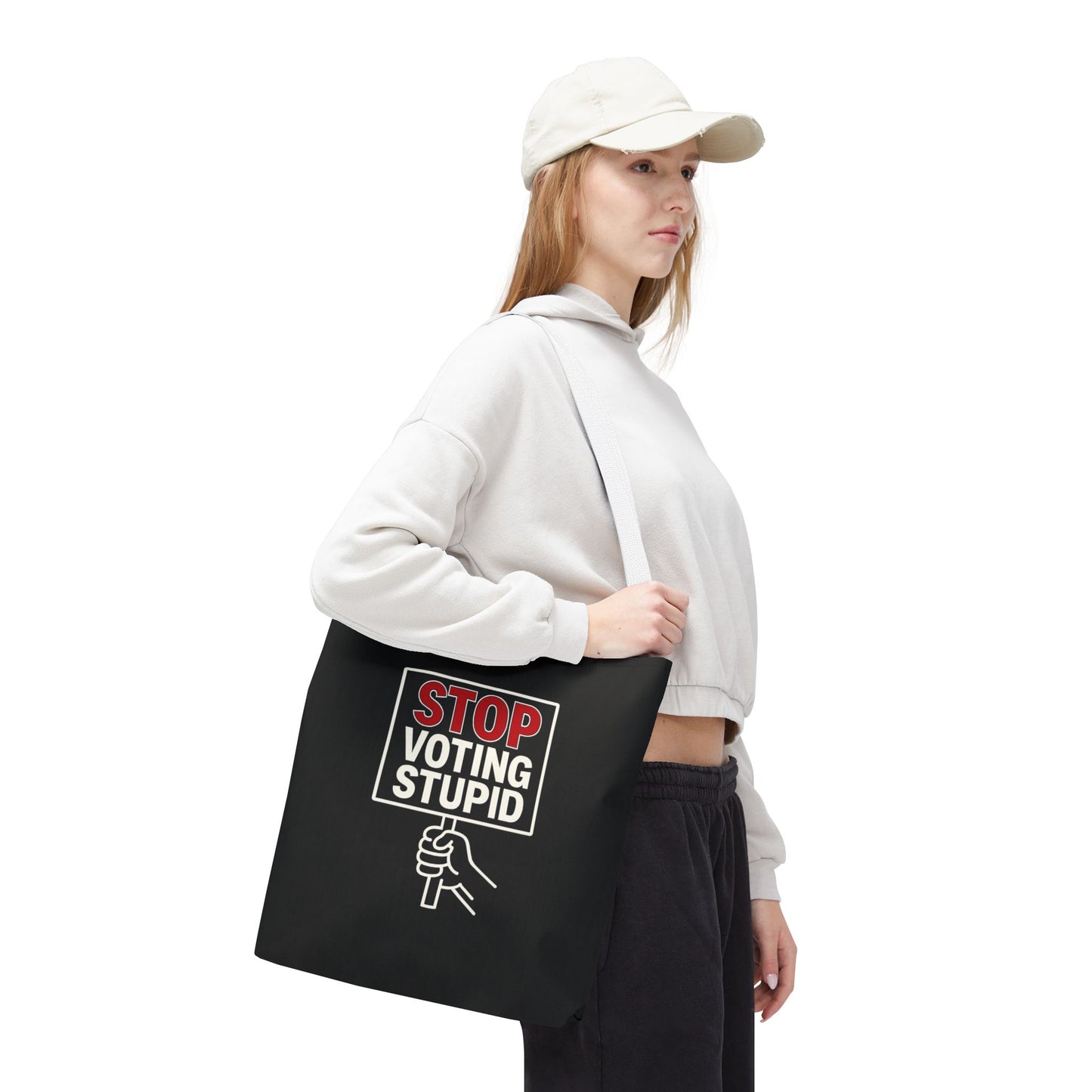 Stop Voting Stupid – Activist Tote Bag - Black