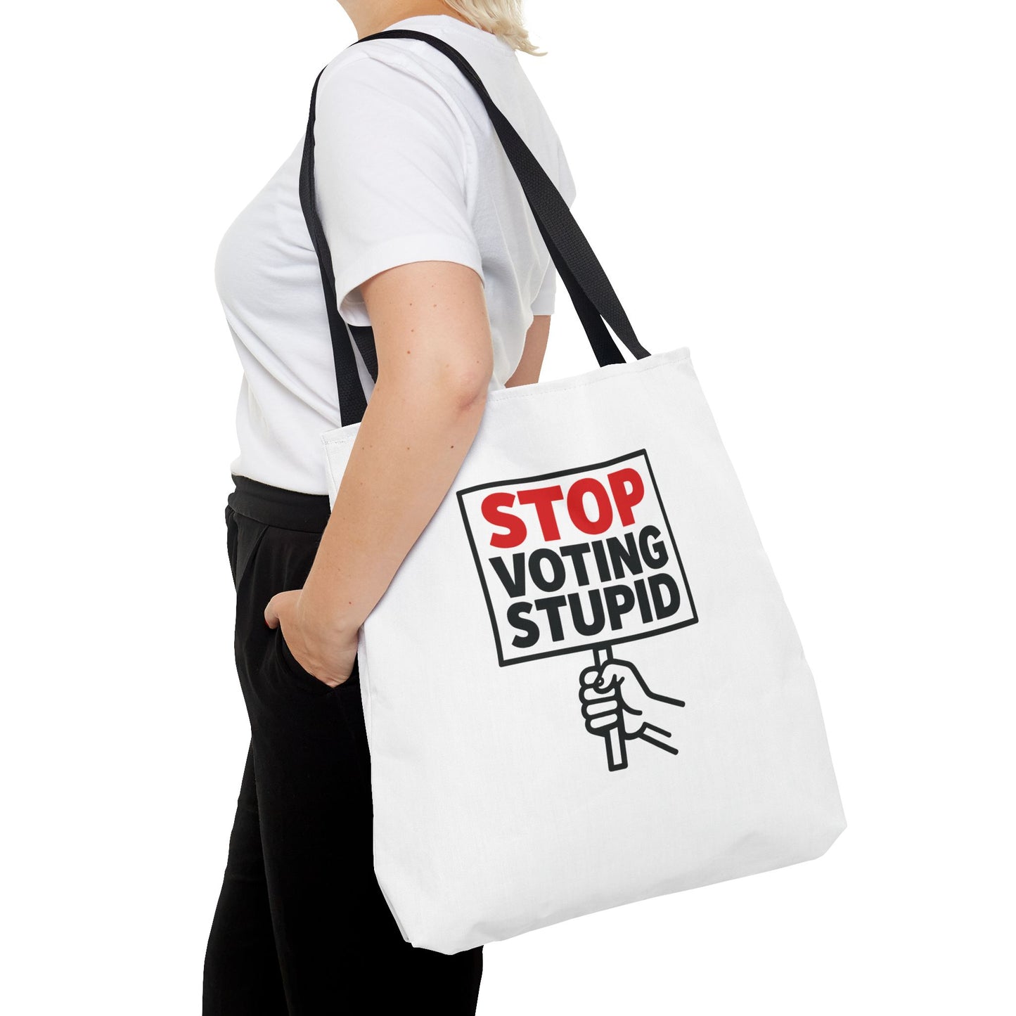 Stop Voting Stupid – Activist Tote Bag - White