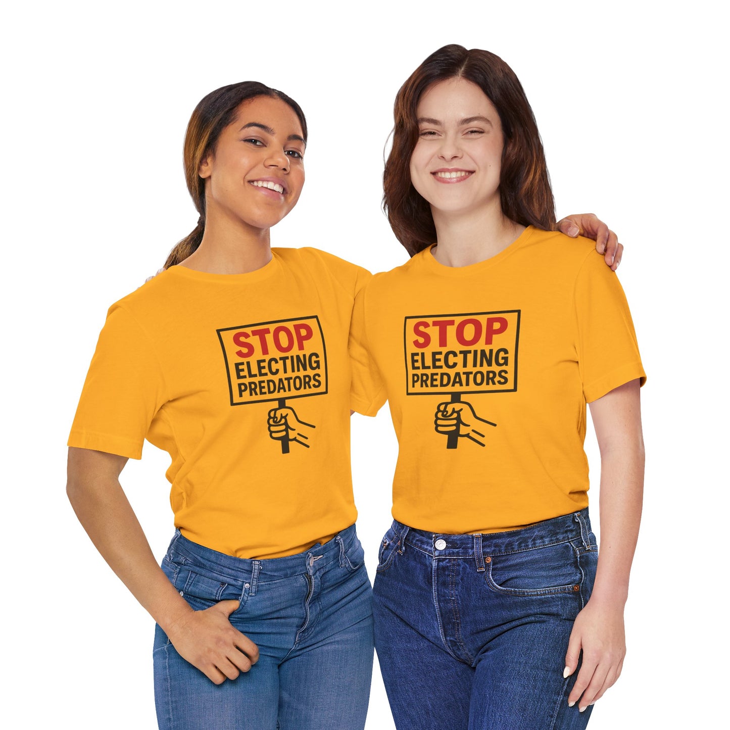 Stop Electing Predators – Unisex Protest Tee (Size XS-4XL)