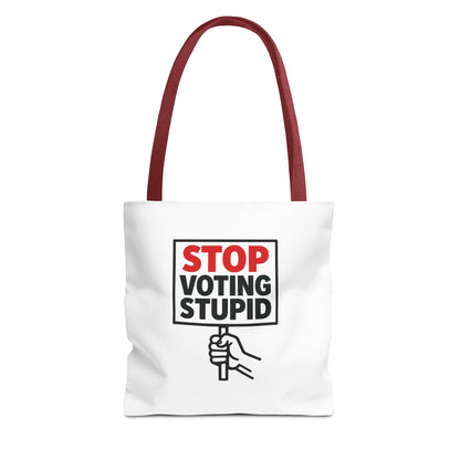 Stop Voting Stupid – Activist Tote Bag - White