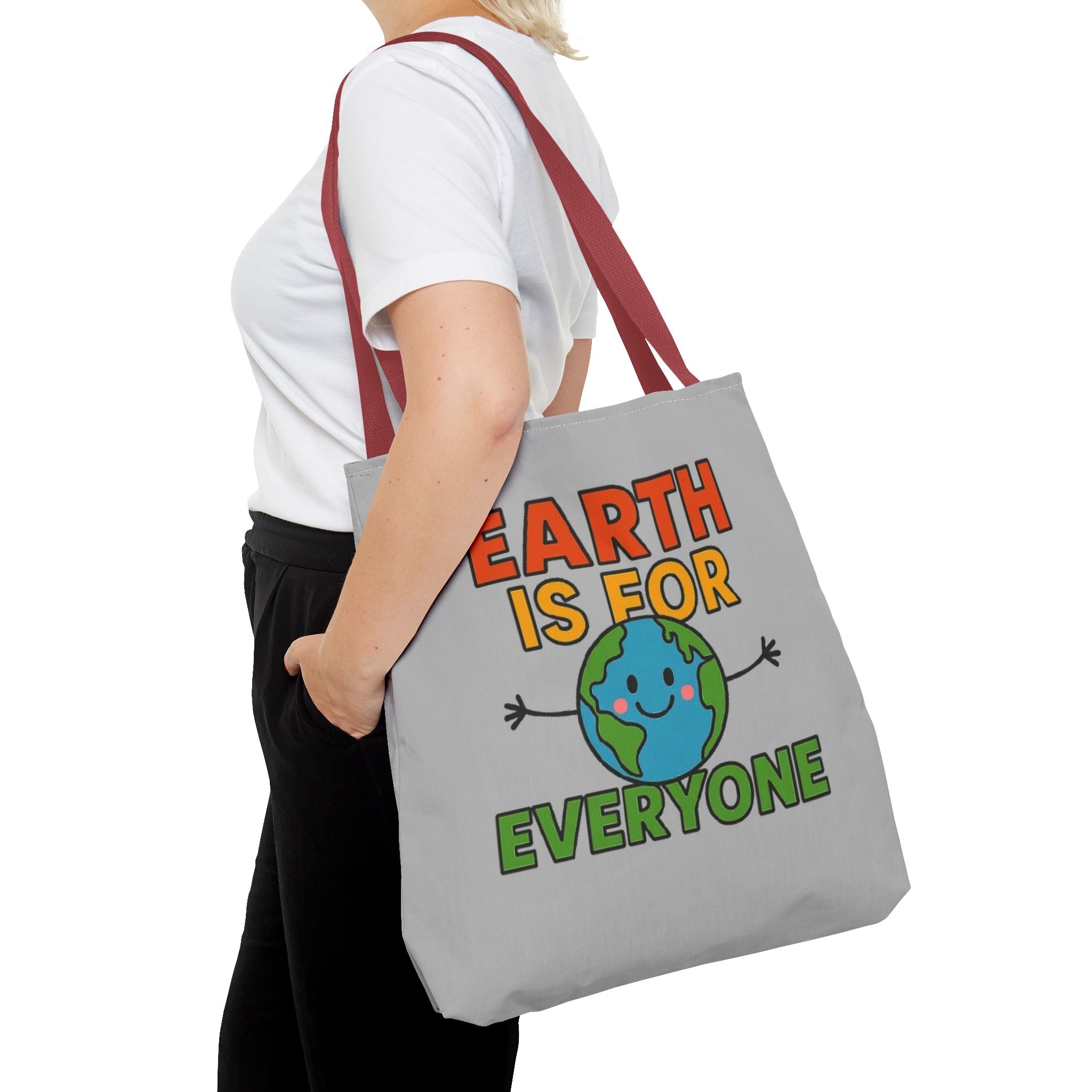 Earth Is For Everyone - Activist Tote Bag (Grey) | Civic Goods