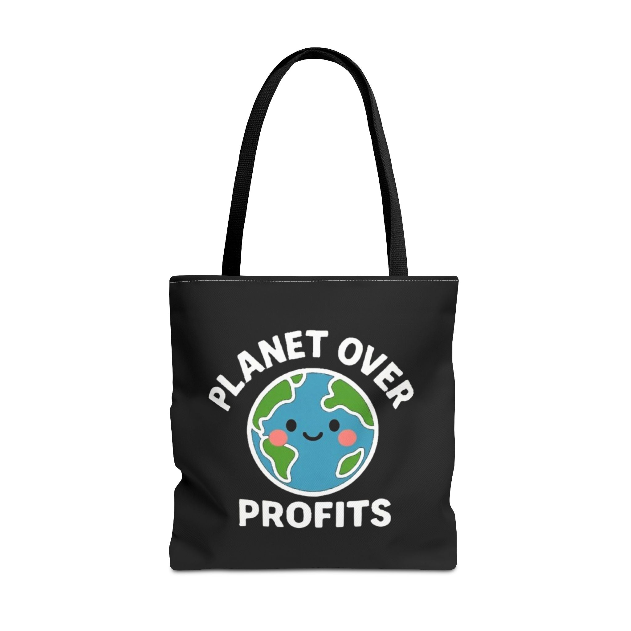 Planet Over Profits Design - Activist Tote Bag (Black) | Civic Goods