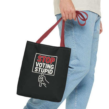 Stop Voting Stupid – Activist Tote Bag - Black