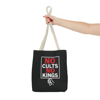 No Cults, No Kings – Activist Tote Bag - Black
