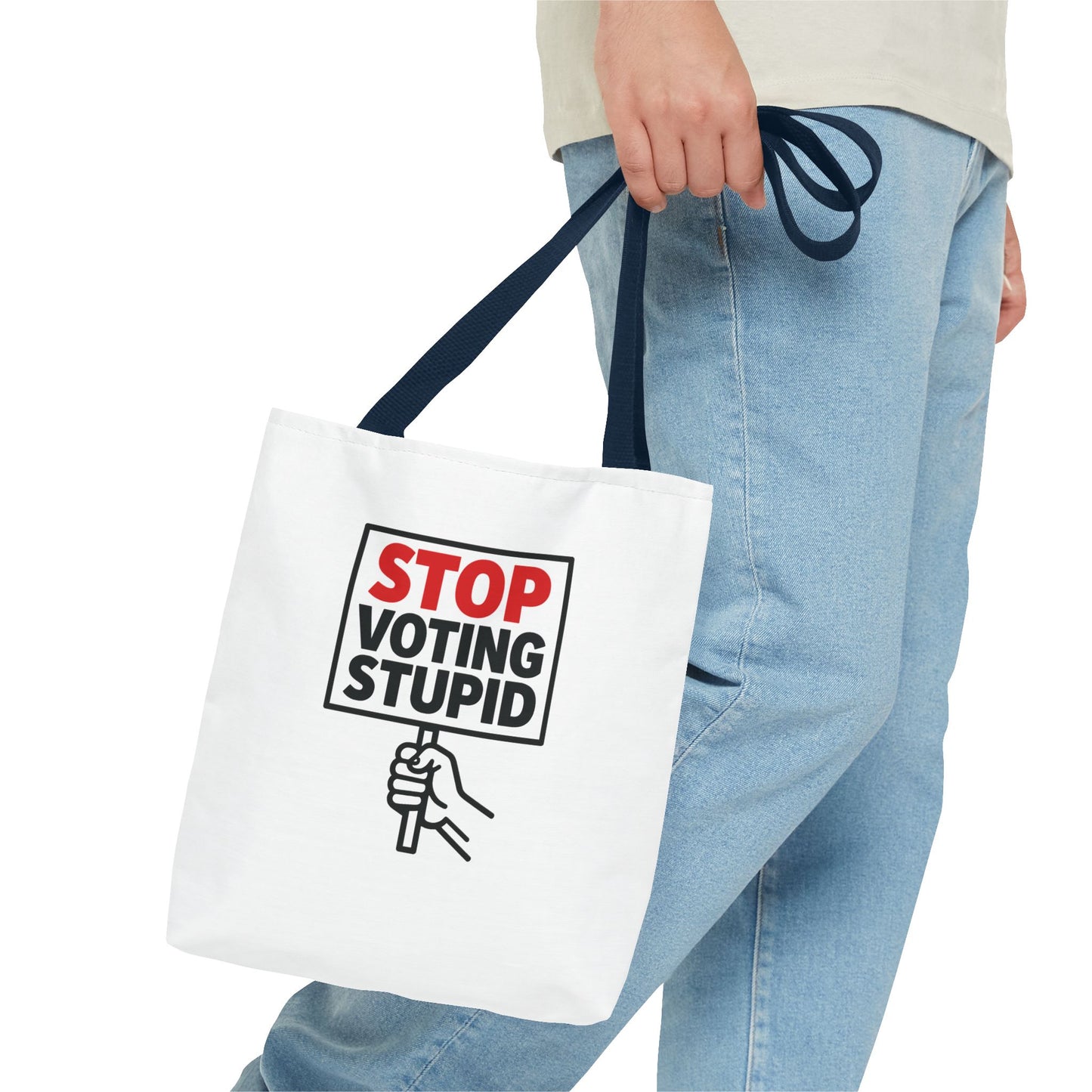 Stop Voting Stupid – Activist Tote Bag - White