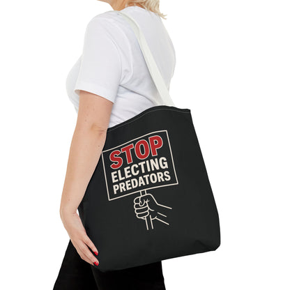Stop Electing Predators – Activist Tote Bag - Black