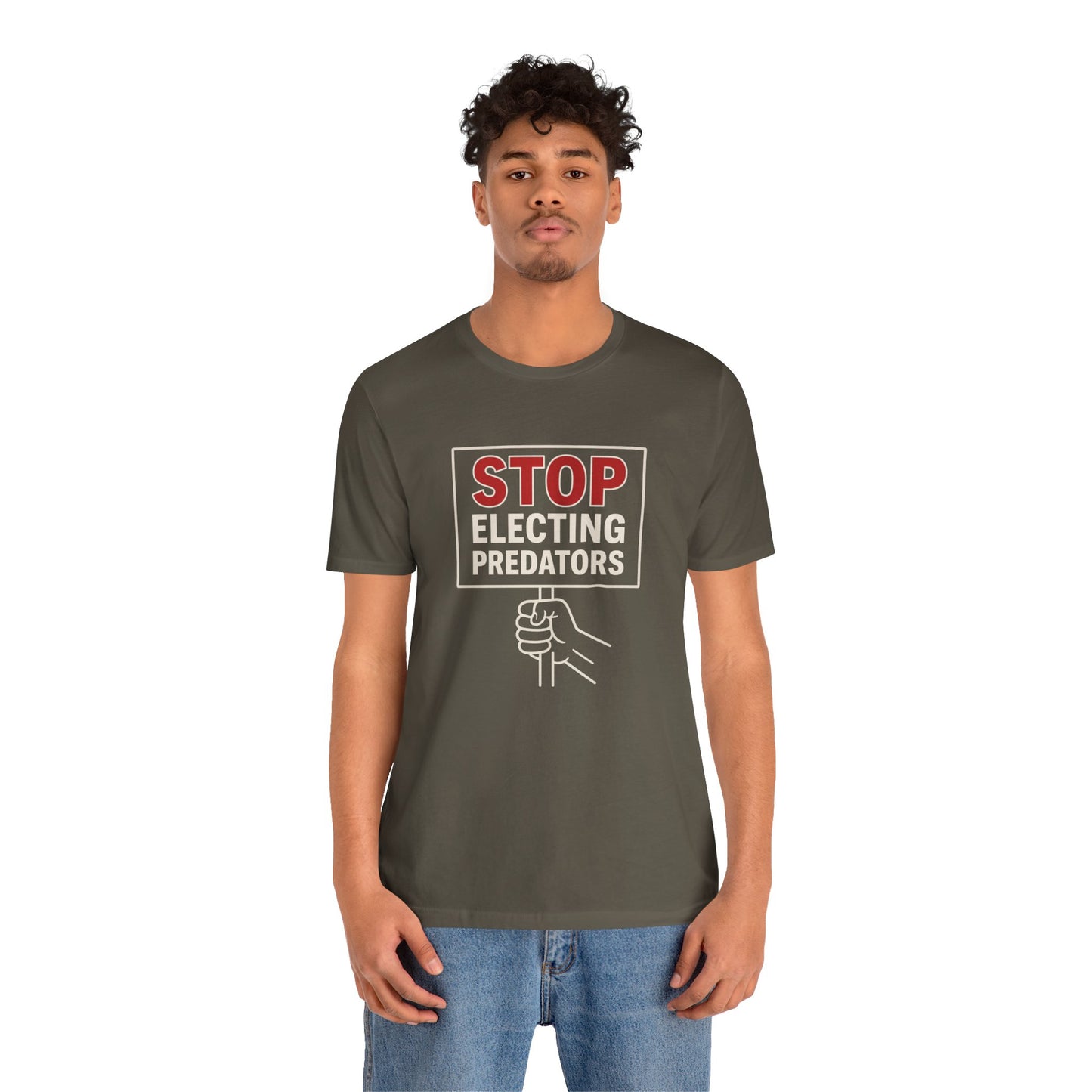 Stop Electing Predators – Unisex Protest Tee (Size XS-4XL)