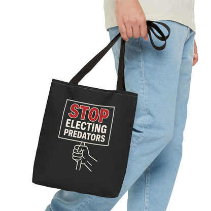 Stop Electing Predators – Activist Tote Bag - Black