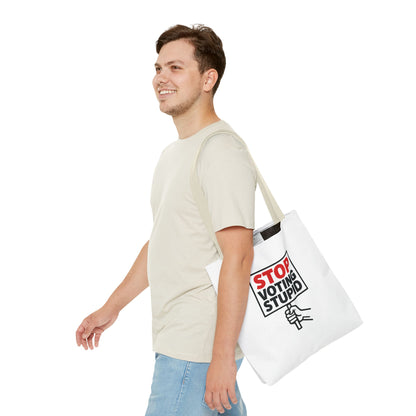 Stop Voting Stupid – Activist Tote Bag - White