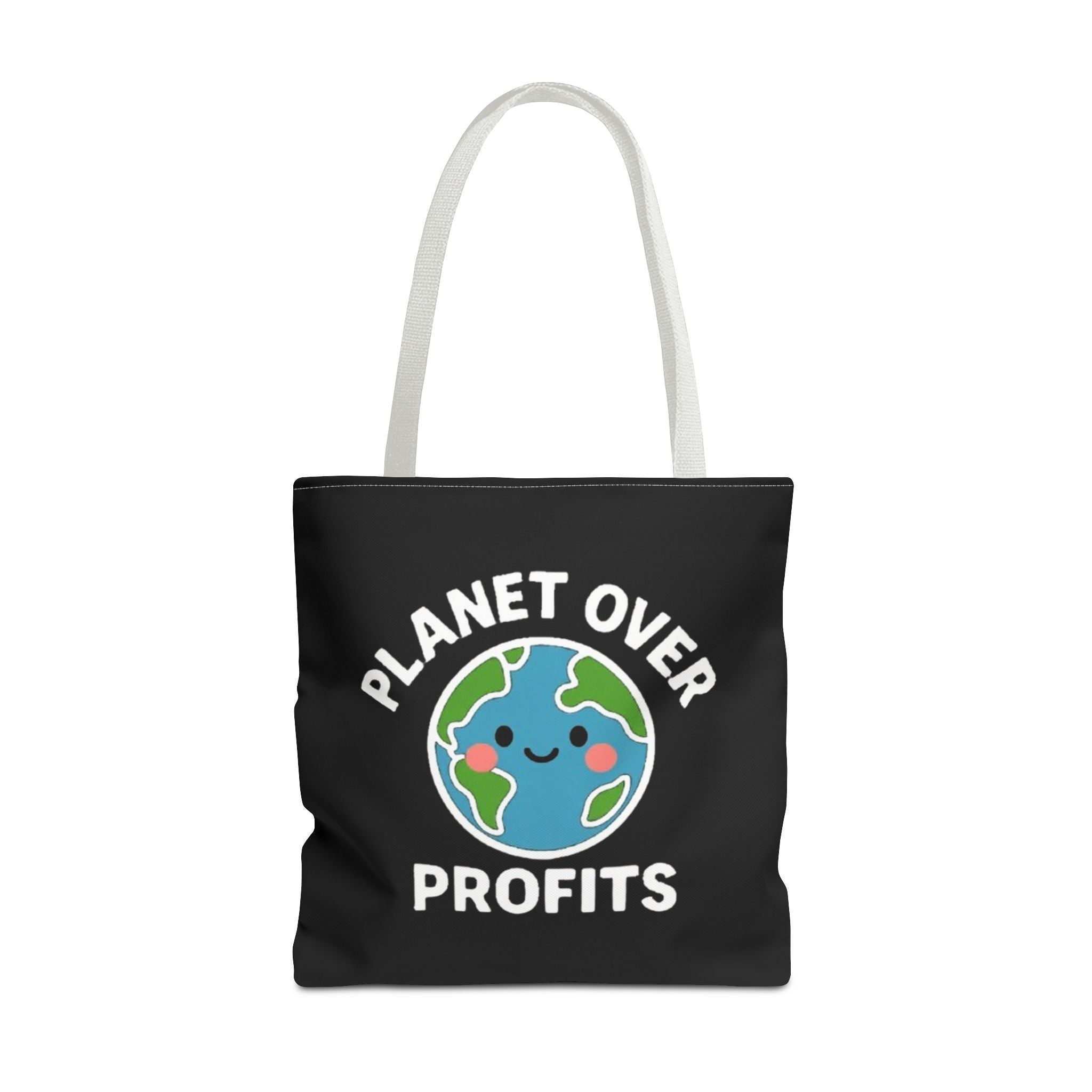 Planet Over Profits Design - Activist Tote Bag (Black) | Civic Goods