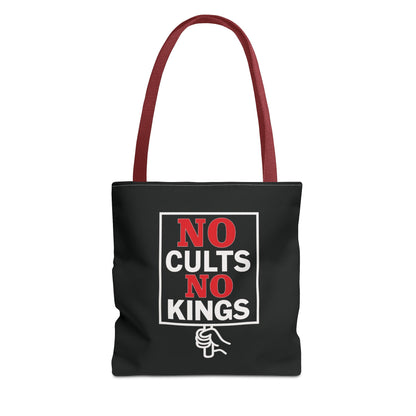 No Cults, No Kings – Activist Tote Bag - Black