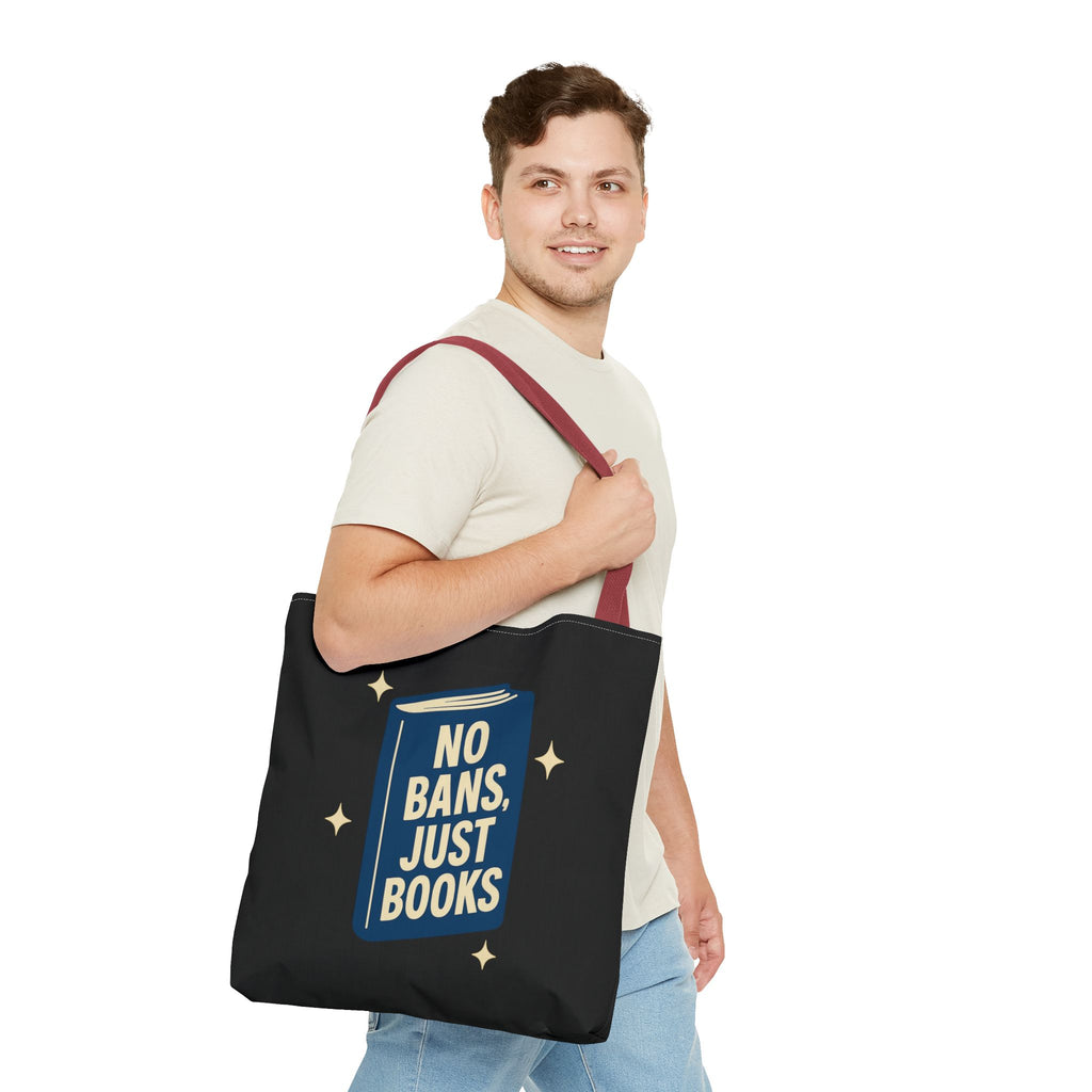 No Bans, Just Books - Activist Tote Bag (Black) | Civic Goods