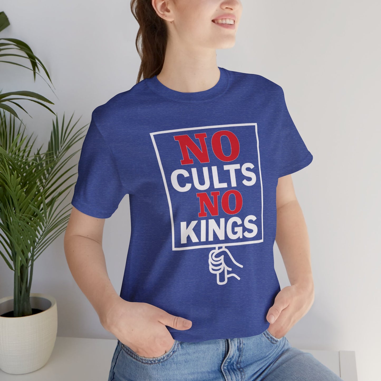 No Cults, No Kings – Unisex Protest Tee (Size XS-4XL)