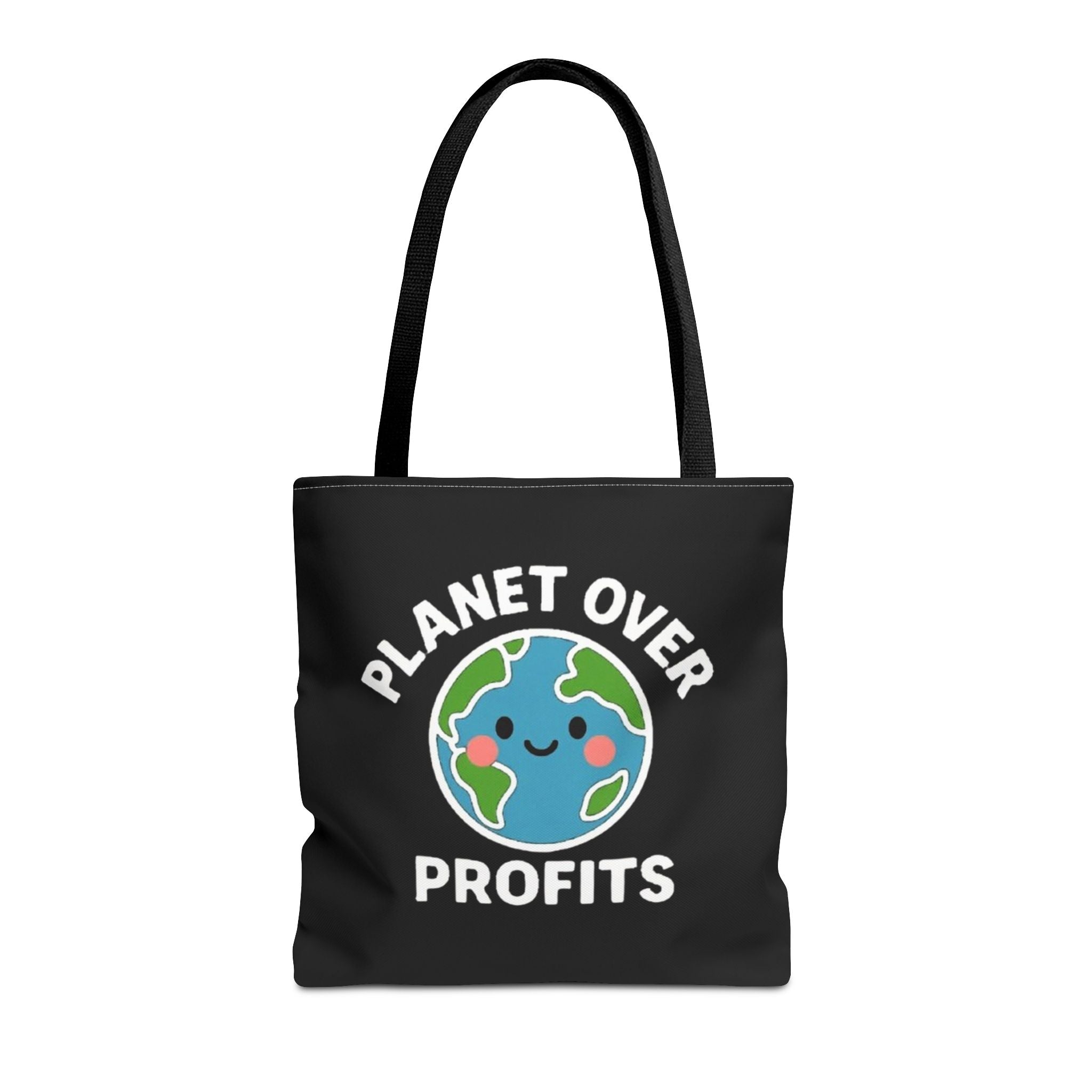 Planet Over Profits Design - Activist Tote Bag (Black) | Civic Goods