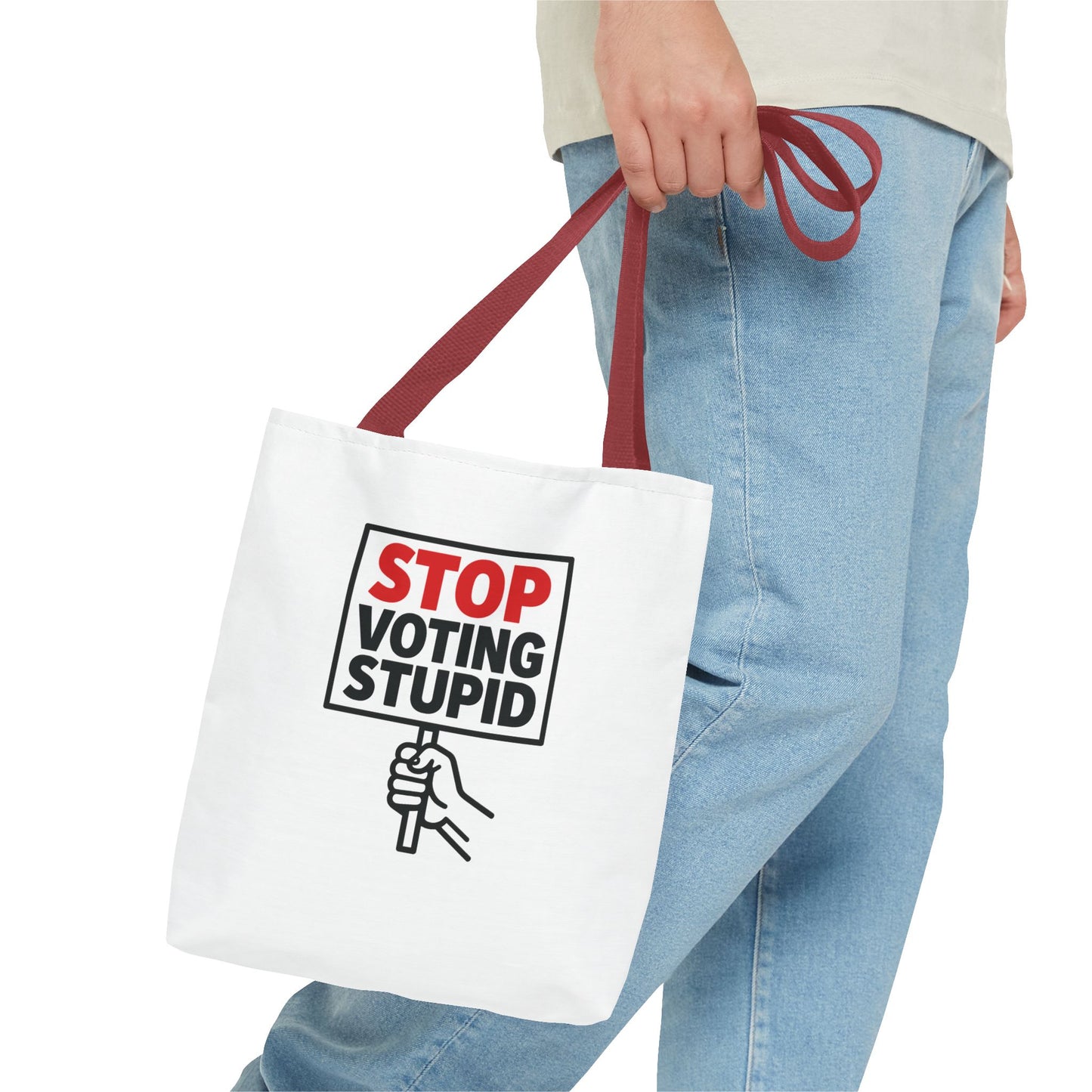Stop Voting Stupid – Activist Tote Bag - White