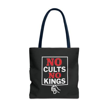 No Cults, No Kings – Activist Tote Bag - Black