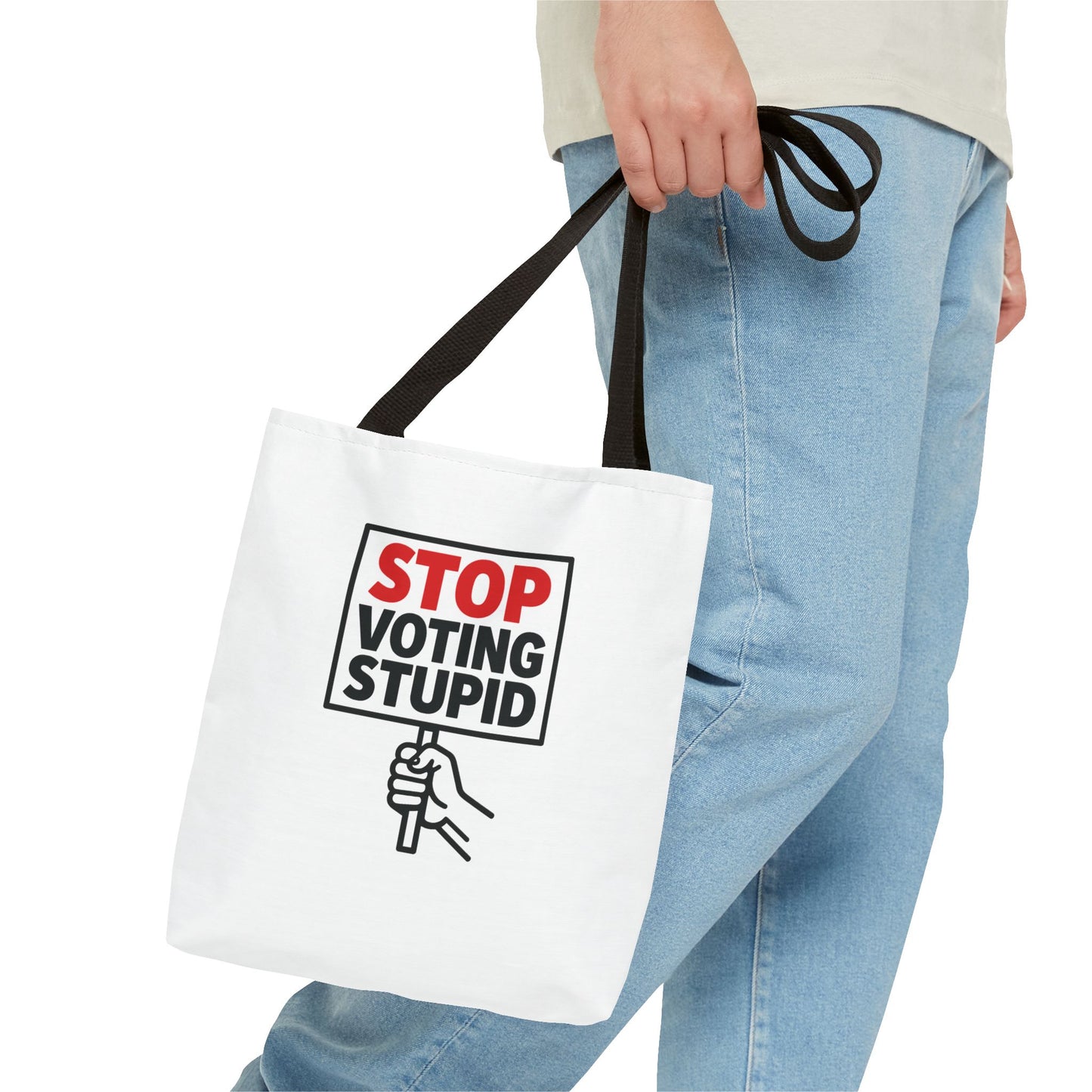 Stop Voting Stupid – Activist Tote Bag - White