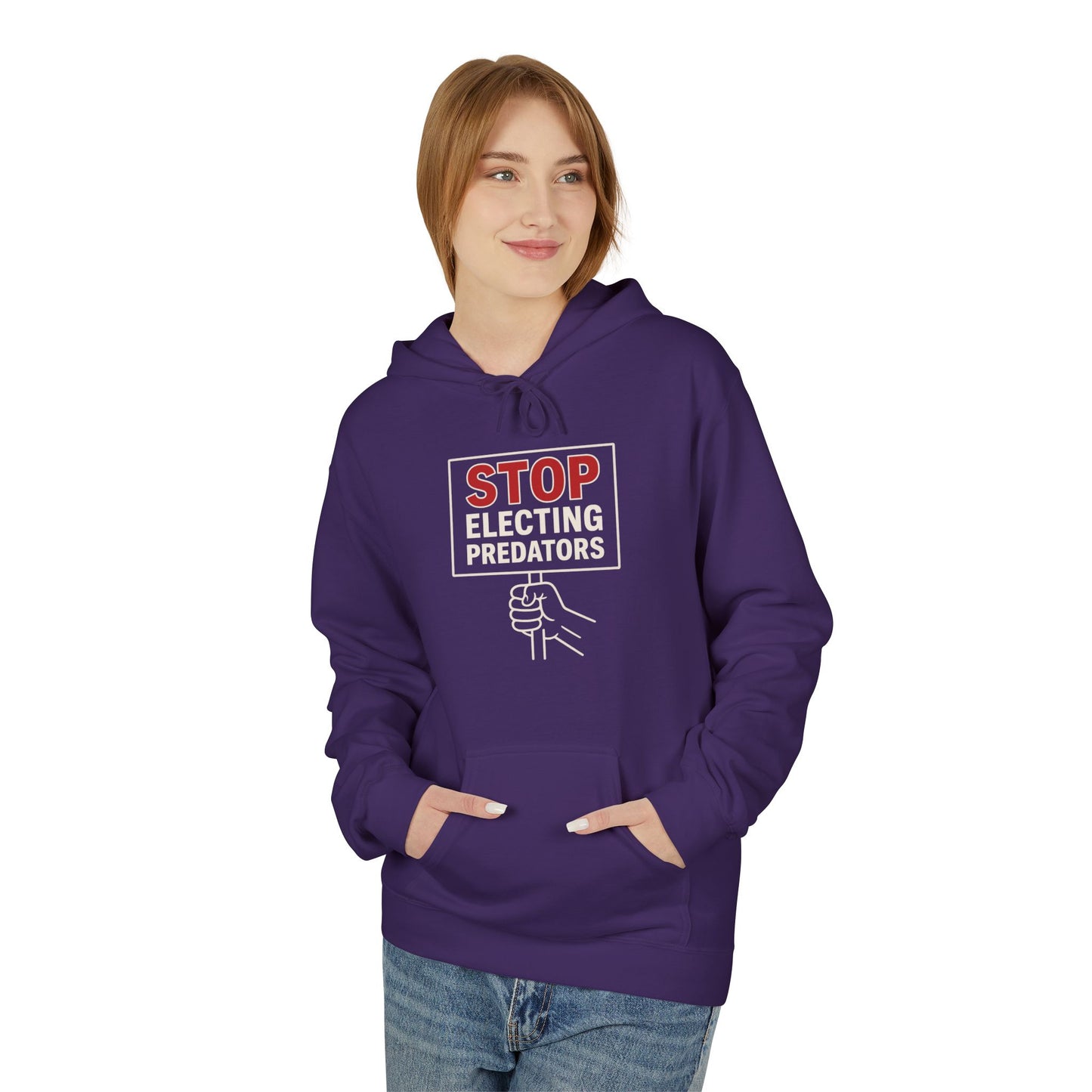 Stop Electing Predators – Unisex Protest Hoodie (Size S-5XL)
