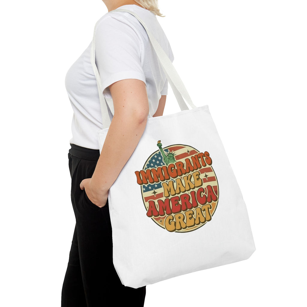 Immigrants Make America Great - Activist Tote Bag (White) | Civic Goods