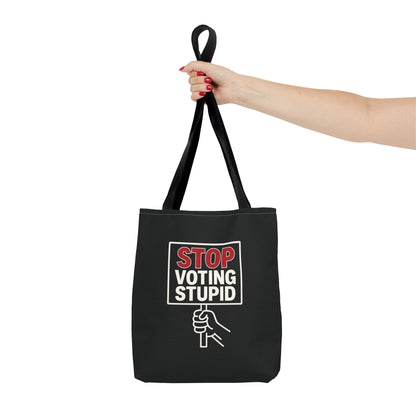 Stop Voting Stupid – Activist Tote Bag - Black