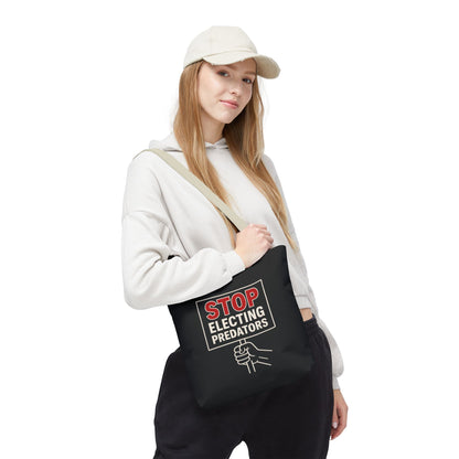 Stop Electing Predators – Activist Tote Bag - Black