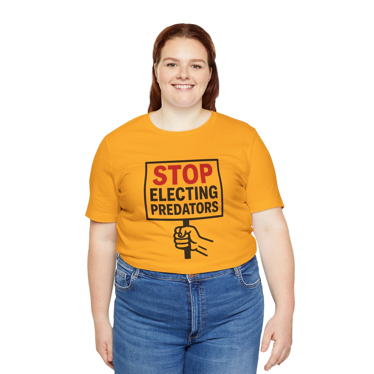 Stop Electing Predators – Unisex Protest Tee (Size XS-4XL)