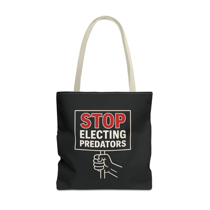 Stop Electing Predators – Activist Tote Bag - Black