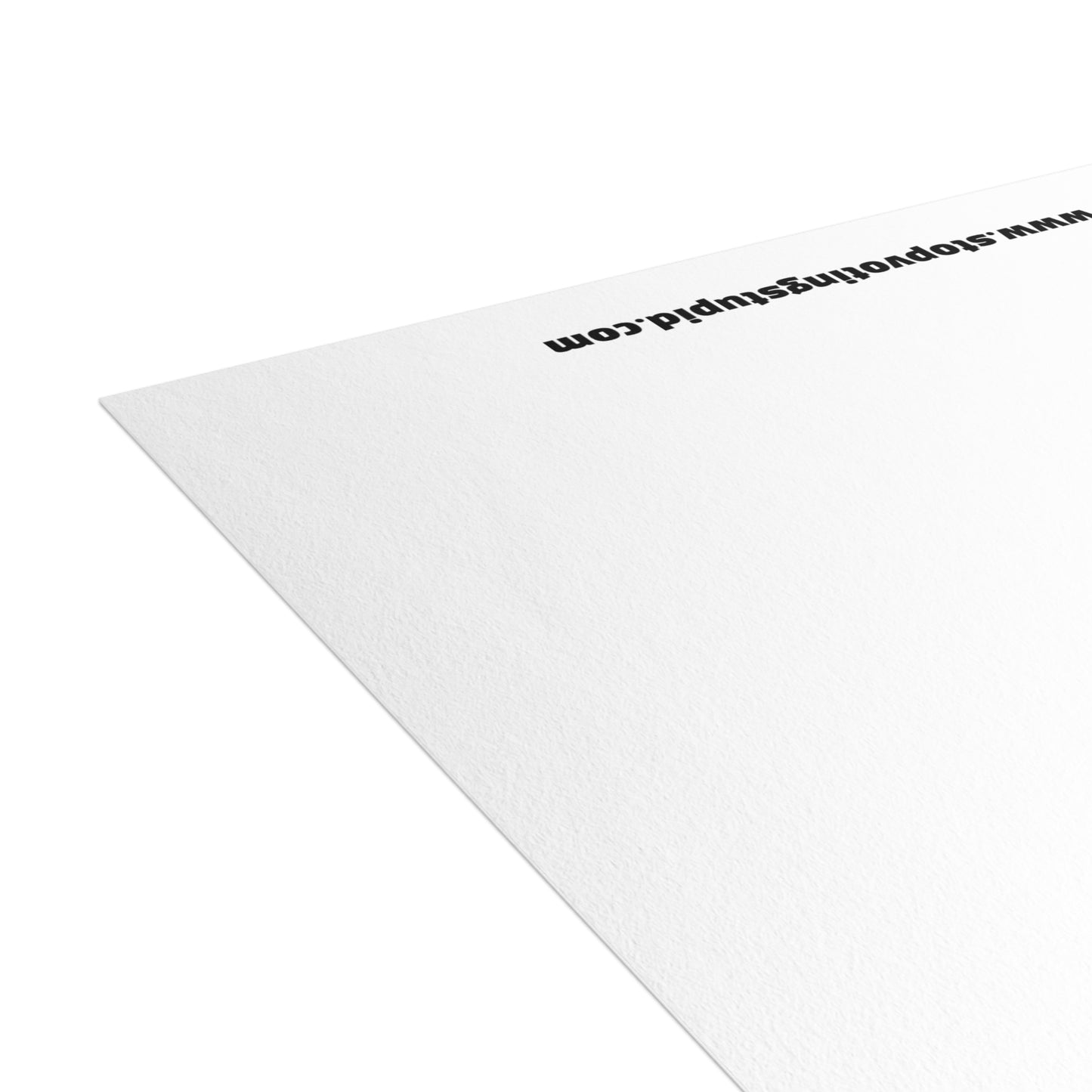 Stop Voting Stupid Activism Card – Single or Set - Black and White