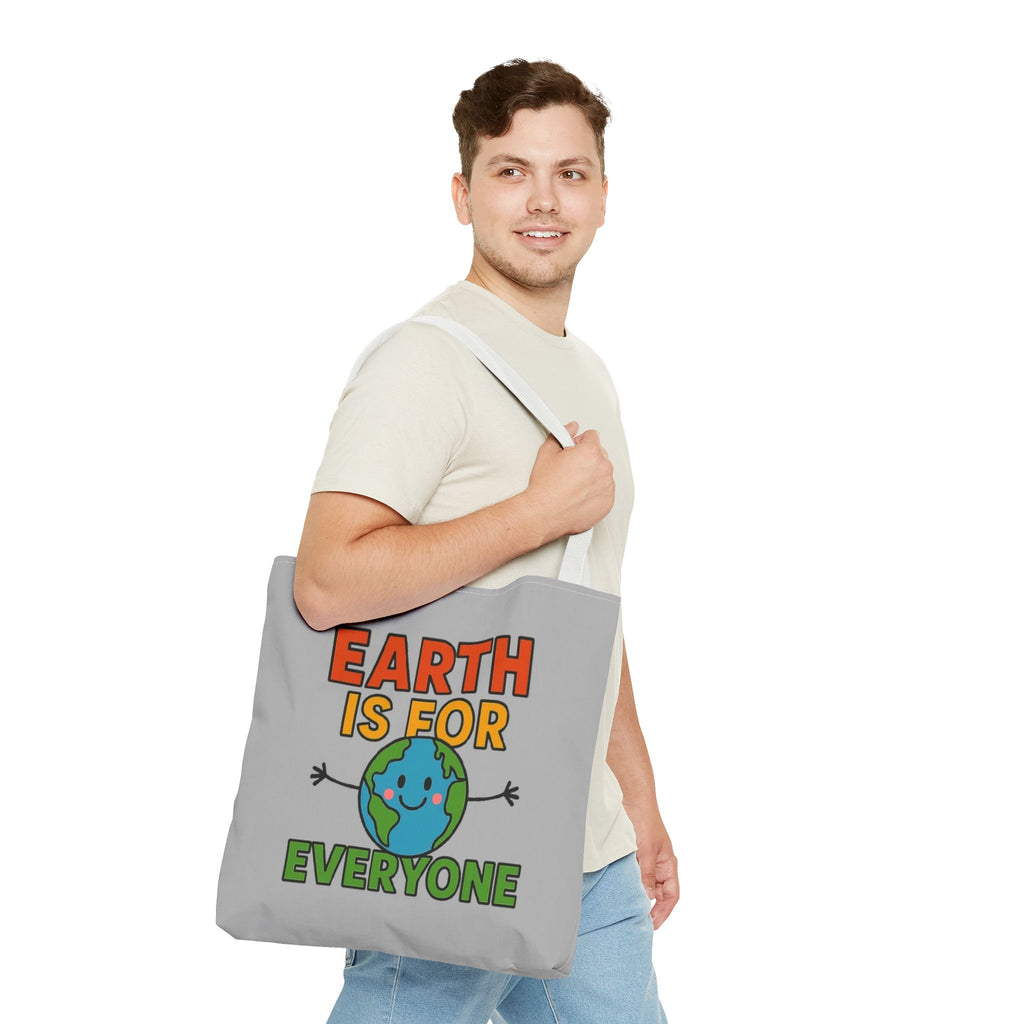 Earth Is For Everyone - Activist Tote Bag (Grey) | Civic Goods