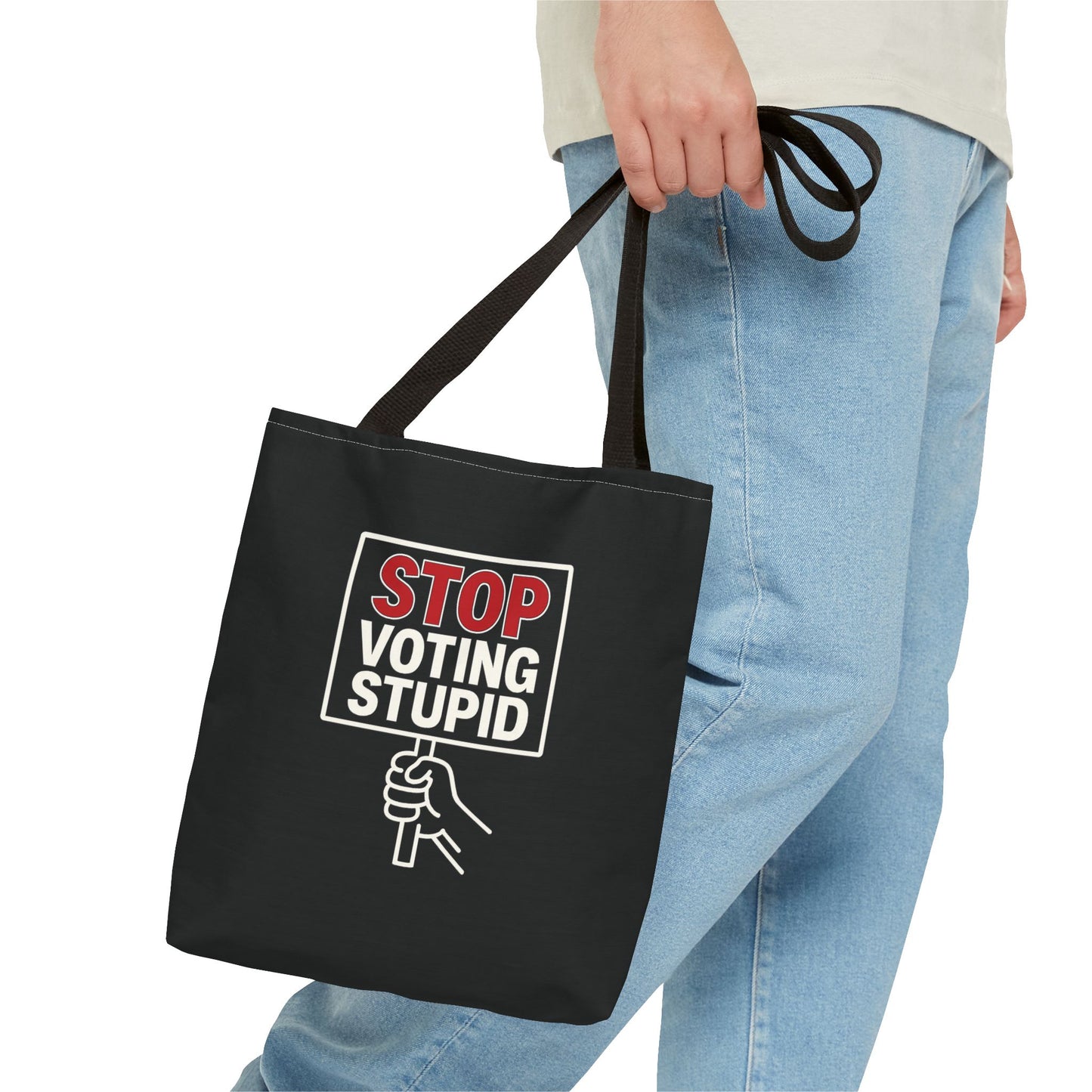 Stop Voting Stupid – Activist Tote Bag - Black