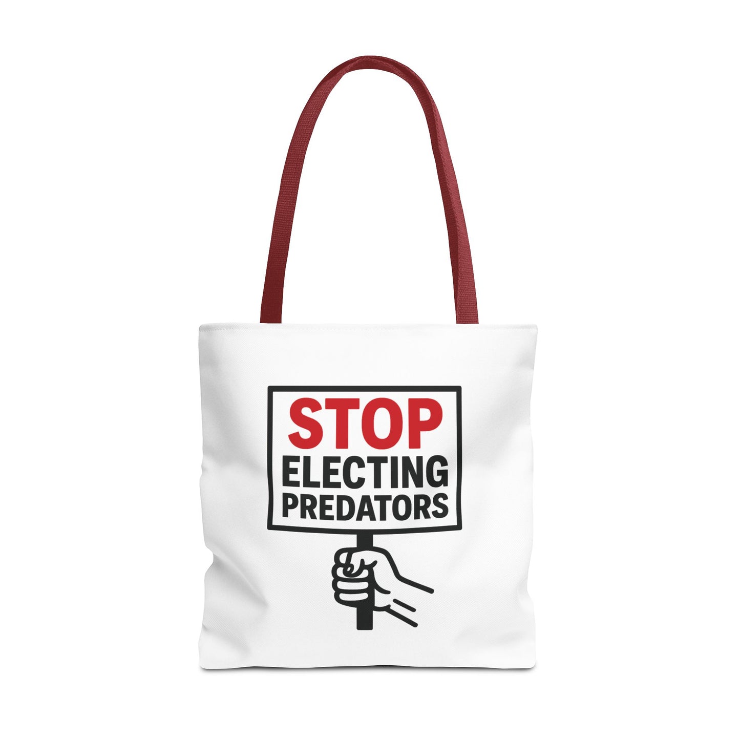 Stop Electing Predators – Activist Tote Bag - White