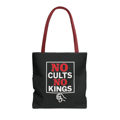 No Cults, No Kings – Activist Tote Bag - Black