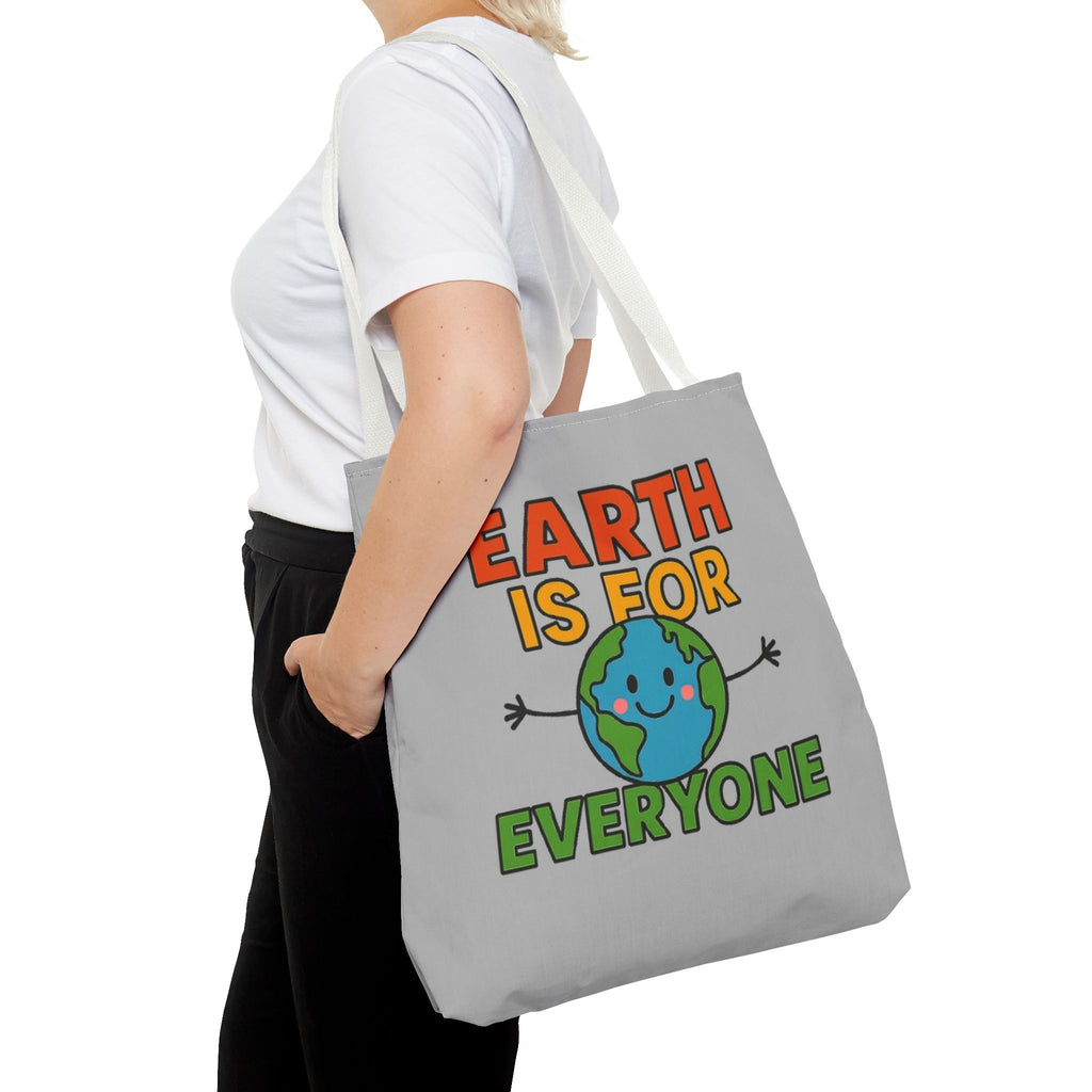 Earth Is For Everyone - Activist Tote Bag (Grey) | Civic Goods
