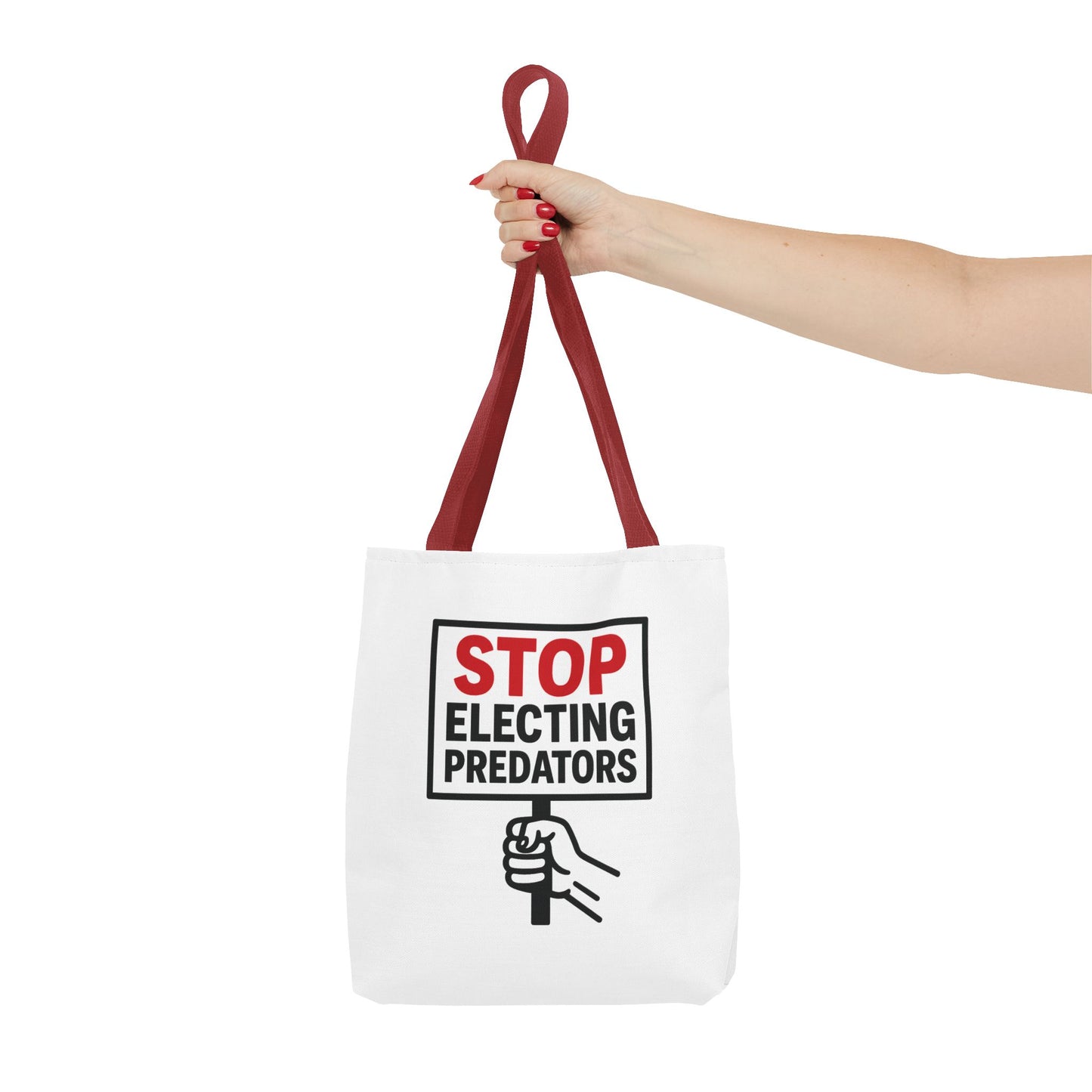 Stop Electing Predators – Activist Tote Bag - White