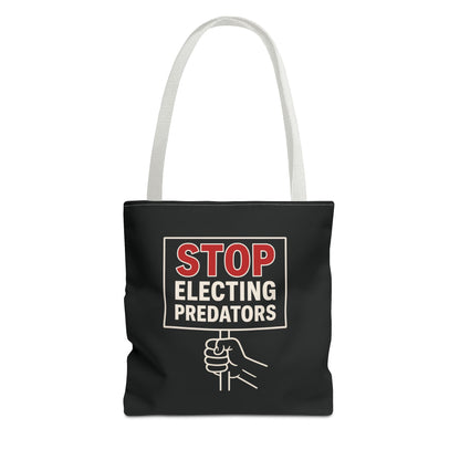 Stop Electing Predators – Activist Tote Bag - Black